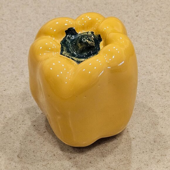 VINTAGE HANDPAINTED CERAMIC PEPPER MAJOLICA DECOR DISPLAY VEGETABLE VIETRI ITALY - Picture 3 of 8